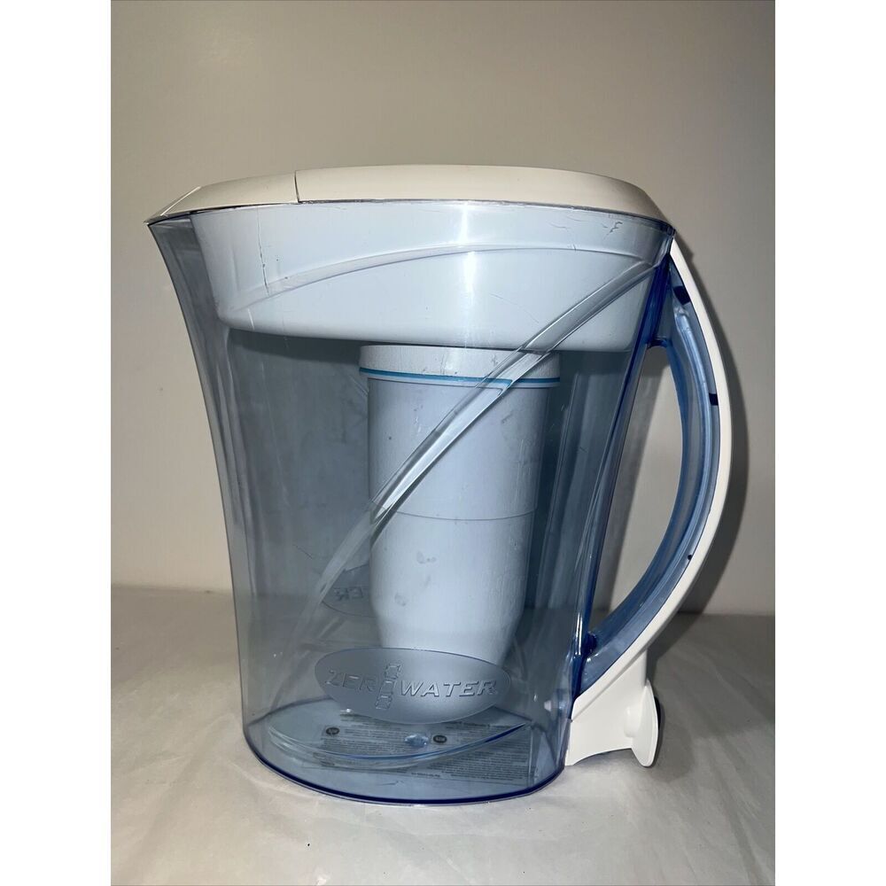 ZERO WATER 10-Cup Pitcher ZD-010RP BPA-FREE- Used 1 Time Filter Clean Water